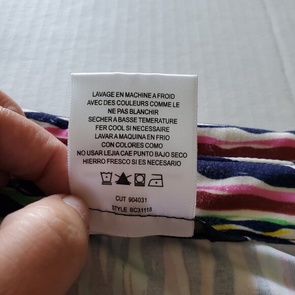 BCBGMAXAZRIA Urban Explosion Multi-Color Abstract Button Front Blouse Large - Picture 12 of 16